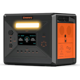 Портативна сонячна електростанція SolarPlay 2500Wh з сонячною панеллю 200W, 2500W, LiFePO4, AC/USB, для кемпінгу, RV, надзвичайних ситуацій (G2500)