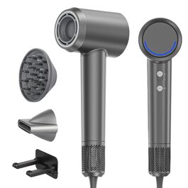 Професійний фен для волосся з безщітковим двигуном 110 000 об/хв, іонізацією (200 млн негативних іонів), 4 температурних та 2 швидкісних режимах, з дифузором та концентратором