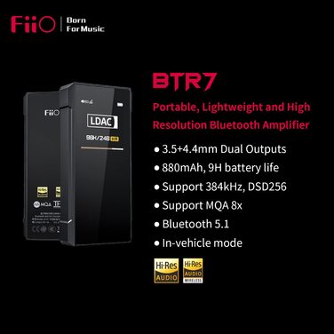 Приймач і підсилювач для навушників FiiO BTR7, Hi-Res, DAC, MQA, LDAC, aptX HD, DSD256