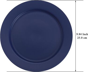 Набір пластикових тарілок Berglander 8 шт 25 см синій