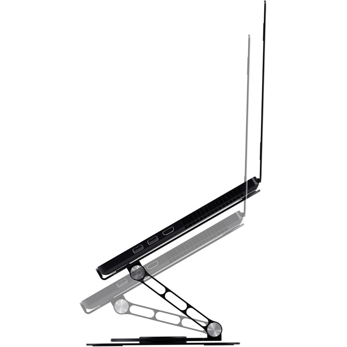 Регульована підставка для ноутбука Trust Zeff 16 дюймів з 360° обертанням, чорна