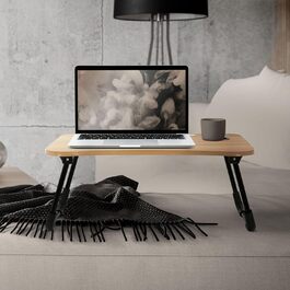 Столик для ноутбука ML-Design з 4 USB-портами і USB-лампою 60х40х25 см коричневий