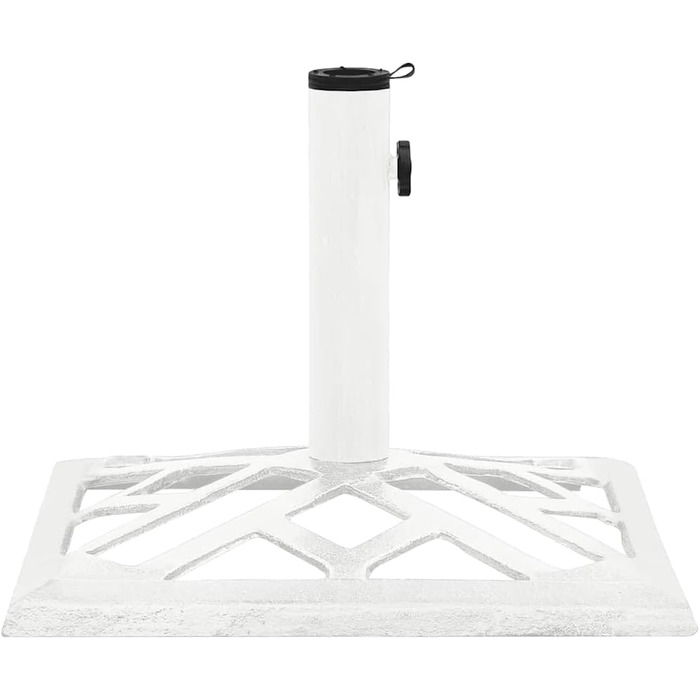 Підставка для парасольки від сонця, підставка для парасольки, основа для парасольки, тримач для парасольки, тримач для парасольки від сонця, лита залізна підставка, білий колір, 45x45x30 см