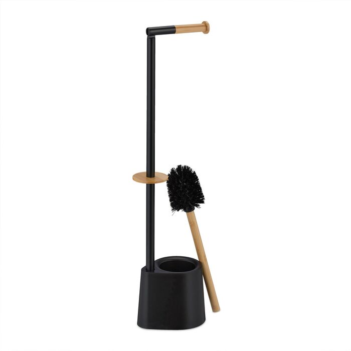 Набір для туалету Relaxdays Бамбук та Нержавіюча сталь