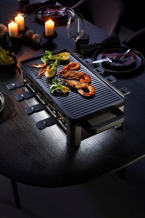 Електричний гриль-ракушетка WMF Master Raclette на 8 осіб, 1500 Вт, нержавіюча сталь матова