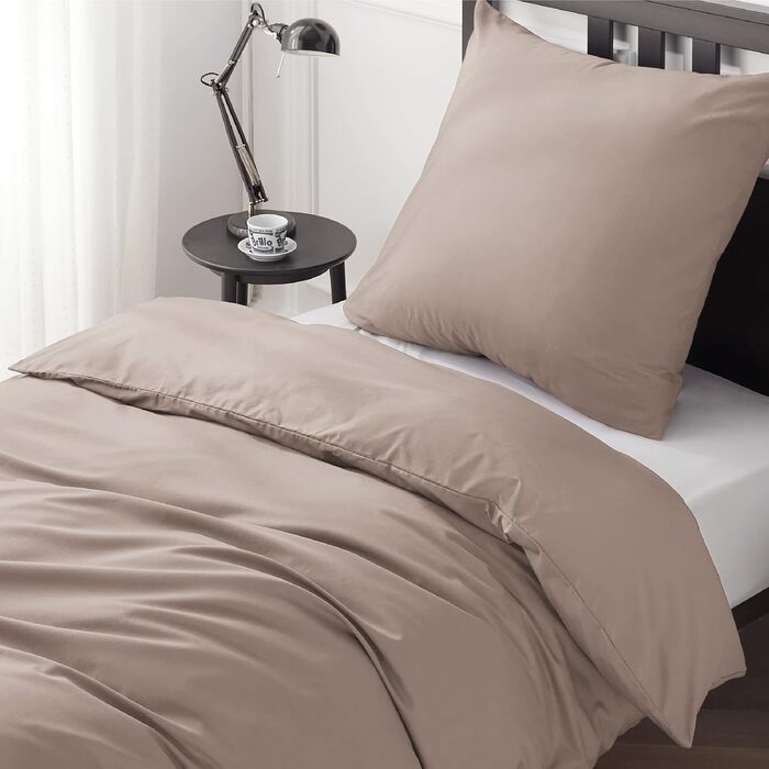 BEDSURE Комплект постільної білизни 135x200 з бавовни 4-х частинний - комплект постільної білизни, 2 наволочки 80x80 см, Oeko-TEX, колір хакі