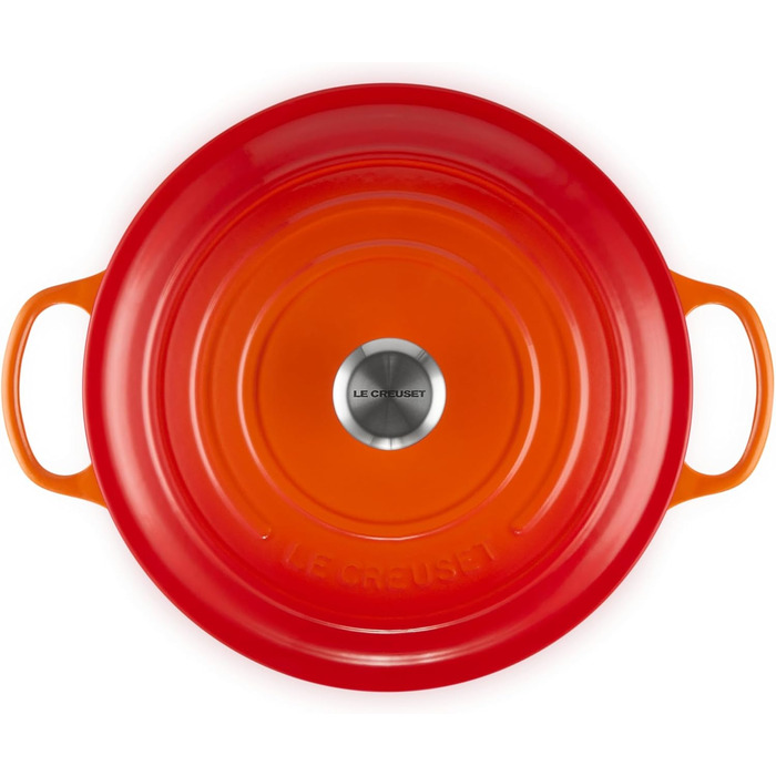 Жаровня Le Creuset Signature з чавуну з кришкою, Ø 30 см, об'єм 8.1 л, для всіх типів плит, включаючи індукційну, кольорова: Огнений Рубін