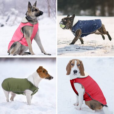 Водонепроникна зимова флісова тепла куртка Пальто для собак, куртка для собак французький бульдог зима, дощовик для собак із захистом живота, светр для собак середнього розміру, Армігрін L L (окружність грудей 58-73 см, спинка 44 см) армійський зелений