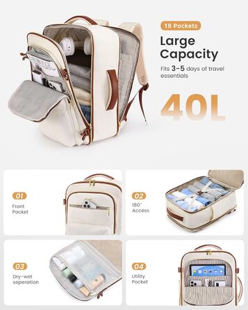 Чорний дорожній рюкзак OVEVOOK для ноутбука 17.3