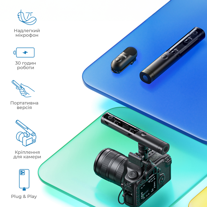 Бездротовий мікрофон BOYA Magic-05 Type-C Black