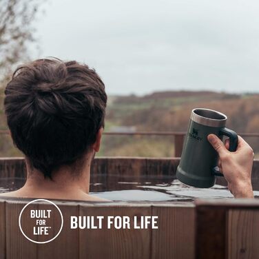 Термокружка Stanley Adventure Vacuum Stein 709 мл, зелений Hammertone - зберігає холод до 7 годин