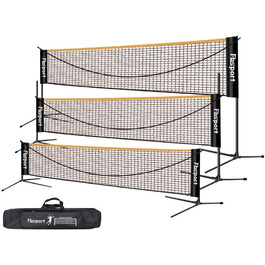 Переносна сітка для волейболу/бадмінтону, регульована на 3-6 м, розбірна, для використання в приміщенні/на вулиці, 6,1 м
