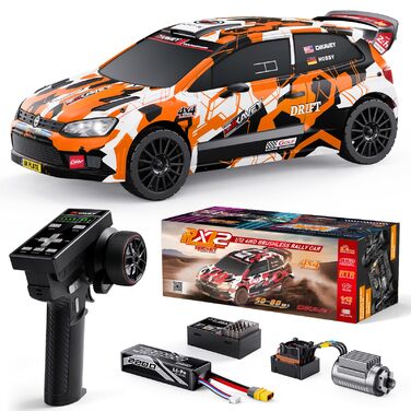 Швидкісний RC автомобіль 1/12 для дорослих, 50 миль/год, Brushless, Drift, 4WD RTR, з гіроскопом, помаранчевий