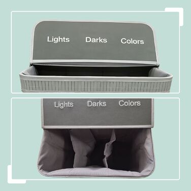 Кошик для білизни Relaxdays з бамбука з 3 відділеннями