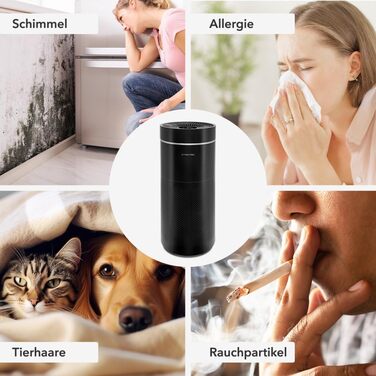 Повітряочисник Trotec AirgoClean 170+ – HEPA фільтр для алергіків – для приміщень до 42 м² / 105 м³, видаляє 99,97% частинок, 5 режимів роботи з турбо-режимом, білий (чорний)