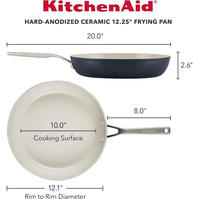 Набір посуду KitchenAid Harteloxierte Keramik, 9-ти частинний, матовий чорний (12.25 дюймів)