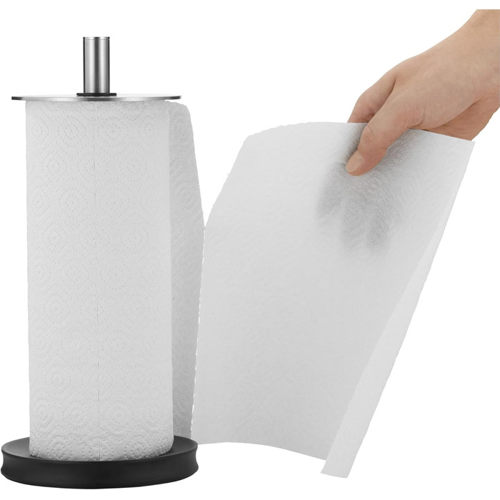 Тримач для паперових рушників WMF Depot вертикальний, 32 см, нержавіюча сталь Cromargan, з силіконовими ніжками, підходить для посудомийки