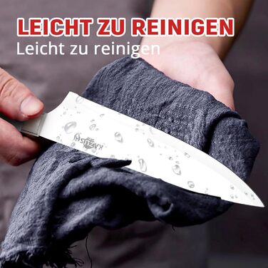 Набір кухонних ножів Messerblock Set: професійний набір з 6 предметів з нержавіючої сталі та дерев'яним блоком, з точильним каменем