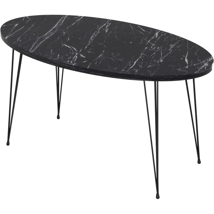 Журнальний столик Skvinge журнальний столик 43 x 90 x 50 см Журнальний столик з ДСП та металу Диванний стіл для вітальні Спальня Мармур, чорний/золотий (Marble, Black)
