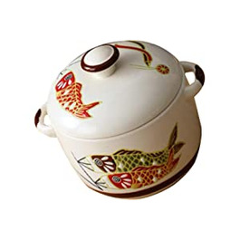 Керамічна каструля HEMOTON, Японська кругла Каструля з кришкою, плита, голландська духовка, глиняні горщики, каструля для супу, каструля для гасіння