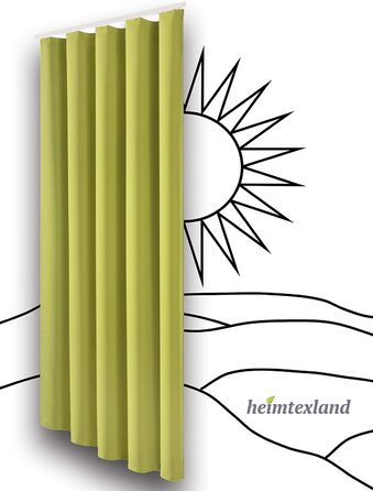 Декоративна шаль для штор XXL непрозора затемнююча штора Thermogardine HxB 245x275 см для захисту від холоду і тепларозпакуйте, повісьте, готово Завіса Тип139 (зелений)