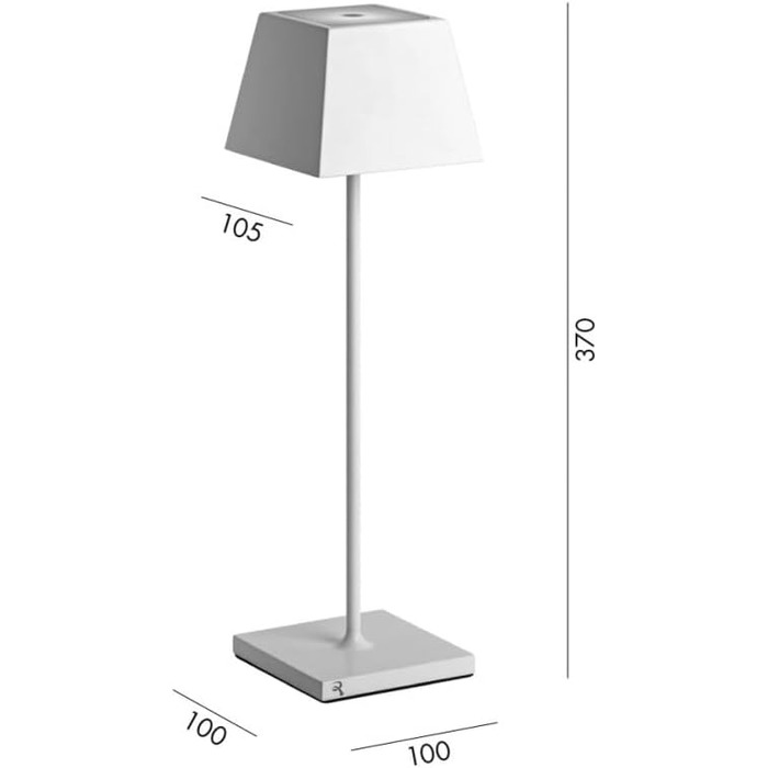 LED-лампа настільна ROSSINI ILLUMINAZIONE Siesta з USB, сенсорне управління, диммування, IP54, для внутрішнього та зовнішнього використання, 37 см, 2.2 Вт, тепле світло 2700K, 200 lm, 9 годин роботи (Чорний)