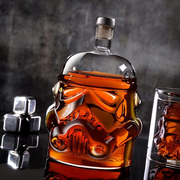 Набір для віскі з карафіною та 2 склянками 150мл, для бренді, скотчу, горілки. Подарунок для тата, чоловіка, друга