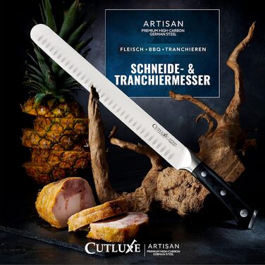 Ніж для шинкових нарізок Cutluxe Artisan – 30 см, з високоякісної сталі, з піхвою