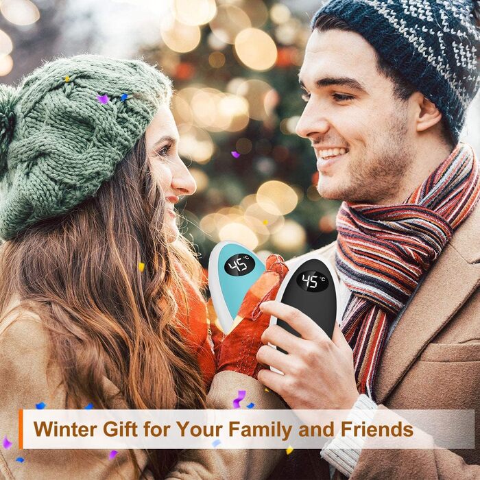 Грілка для рук Powerbank 5200mAh, USB, електрична, для активного відпочинку, зимовий подарунок для дітей, жінок та чоловіків (Чорний)