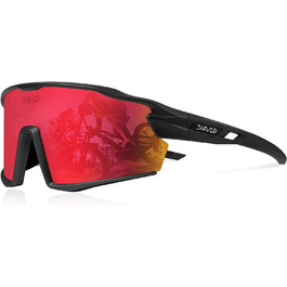 Спортивні окуляри JARVID 4 змінні лінзи червоно-чорні