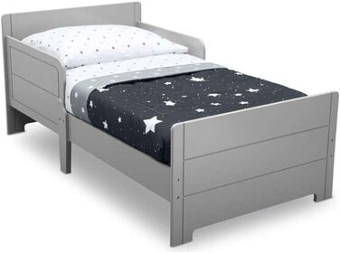 Дерев'яне дитяче ліжко URBNLIVING з бічною захисною перекладиною, сірий колір, для дівчаток та хлопчиків, ідеально для дитячої кімнати