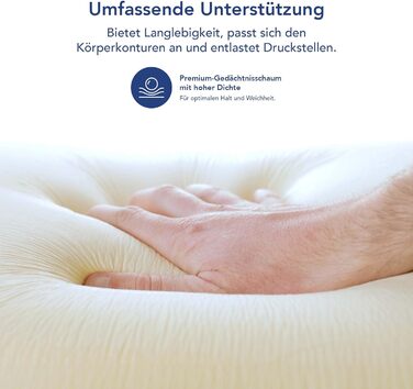 Набір подушок Keilkissen 4 шт. | Ергономічний набір подушок 12 в 1 з знімним та пральним чохлом для сну та читання