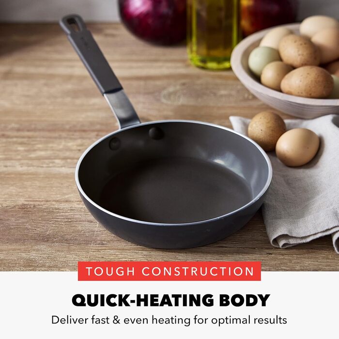 Набір кухонного посуду GreenPan x Bobby Flay 13 предметів: професійний алюміній, антипригарне покриття з кераміки без PFAS/PFOA, індукційний, силіконовий, безпечний для миття в посудомийній машині (сковорода 20 см)