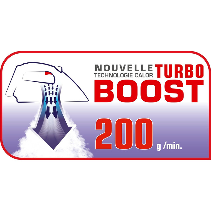 Парова праска Calor turbopro anti-calc 2600 Вт функція Turbo Boost 200 г/хв зі збірником вапна fv5630 C0 паровий удар 200 г/хв