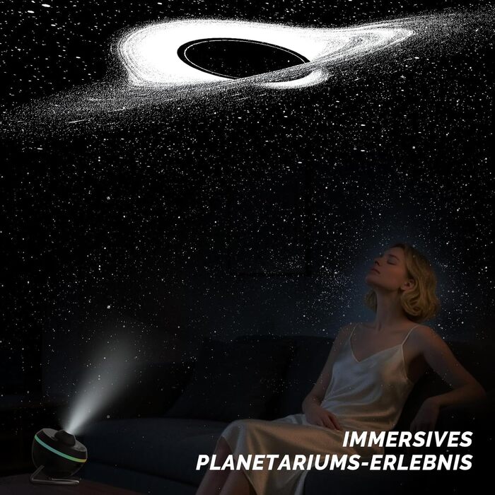 Проєктор зоряного неба Sternenhimmel: Галактика, планетарій, нічник для дітей та дорослих - чорний