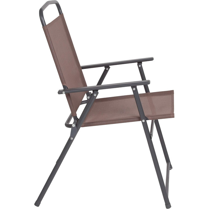 Садовий набір меблів Flash Furniture Nantucket 6 предметів коричневий з столом, парасолькою та 4 складними стільцями сірого кольору