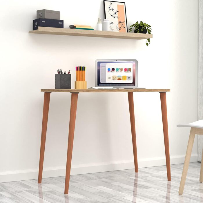 Письмовий стіл Kongsberg Комп'ютерний стіл 70 x 90 x 60 см Стіл для ПК Робочий стіл для домашнього офісу Дуб