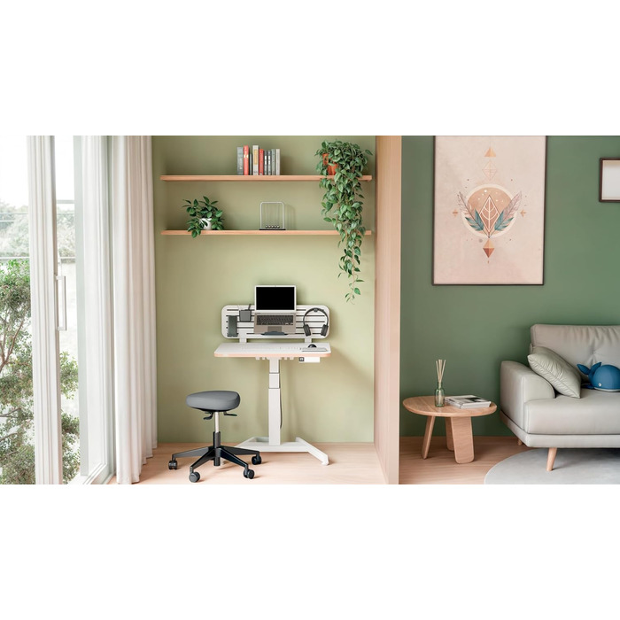 Офісний стілець Leitz Ergo Active з піною подвійної щільності, регульована висота 57-82 см, оббивка з переробленого матеріалу (110 кг), колір світло-сірий