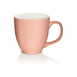 Гігантська чашка Mahlwerck XXL, велика порцелянова кавова чашка з матовою м'якою на дотик поверхнею, м'яка рожево-червона, об'ємом 400-450 мл