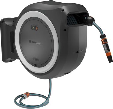 Gardena PowerRoll XXL Solo: Автоматичний шланг на котушці з акумулятором, 40м, білий, UV-стійкий, для саду