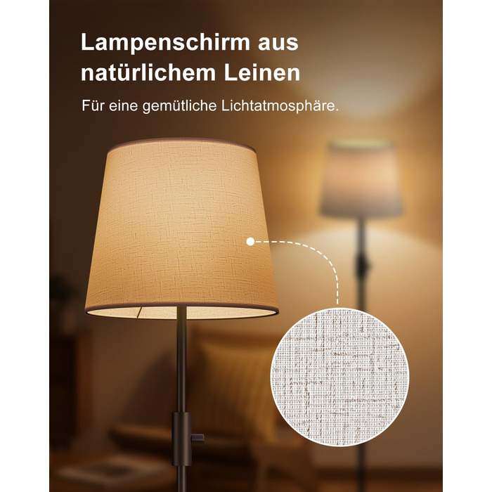 Світлодіодна торшер DUSKTEC RGB для вітальні, смарт-лампа з димером, керування через APP, тепле та холодне біле світло, 10W, 1200LM, аркова лампа для читання, приліжкова лампа