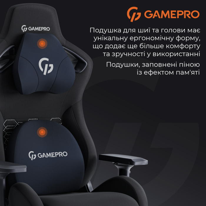 Крісло ігрове GamePro GC900B Fabric Black