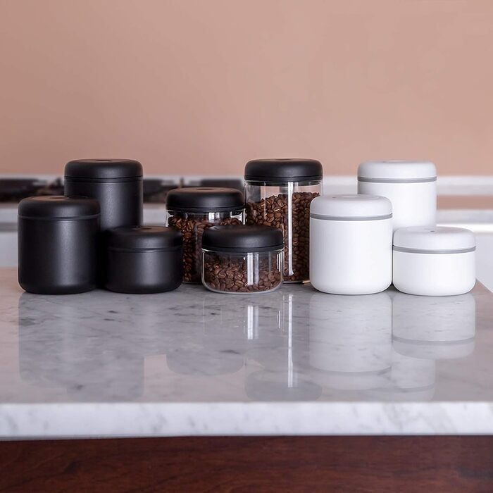 Контейнер для кави та продуктів з вакуумним насосом, 1.2 л, скло