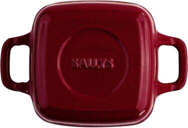 Чавунна сковорода Sally's 12x12 см першокласна теплопровідність, тривале збереження тепла, придатна для всіх типів варильних поверхонь (бордо)
