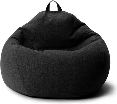 ОГОЛОШЕННЯ. CON Beanbag з наповнювачем з бісеру EPS, пуф, крісло Relax, подушка для сидіння, подушка для підлоги, крісло-мішок 100x120x50 Black 300L