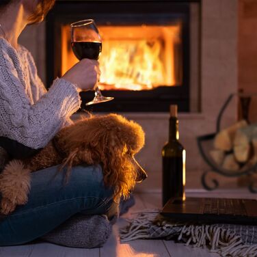 Кошик для дров Relaxdays, чорний