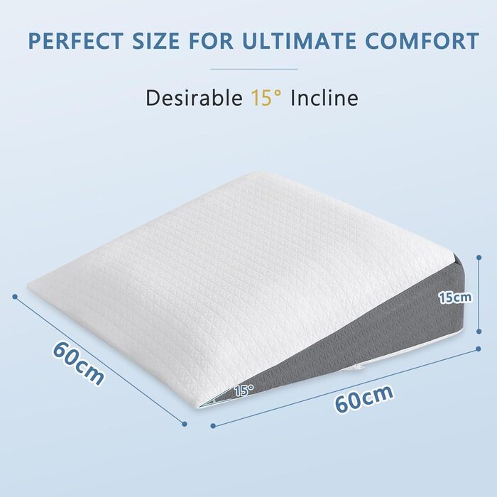 Подушка для ніг Havargo з піною з пам'яті, для підтримки ніг, знімний чохол, двошарова подушка для ніг, для сну з піднятими ногами