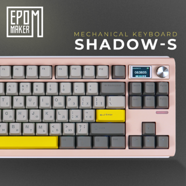 Клавіатура механічна бездротова EPOMAKER Shadow-S Wisteria Linear Pink (SHS-P-WL)