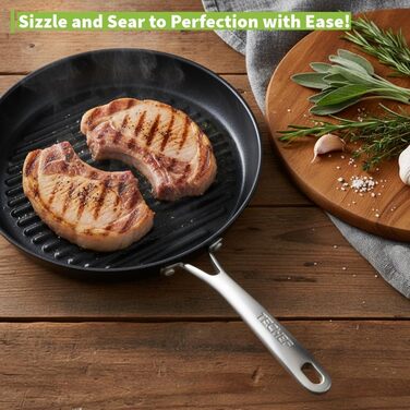 Сковорода TECHEF OXGP Onyx Collection з антипригарним покриттям Teflon Platinum, 30.5 см, алюміній, чорна