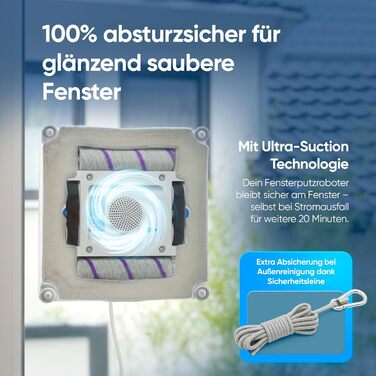 Робот для миття вікон Winbot Roboclean з пульверизатором, анти-падіння та керуванням через додаток